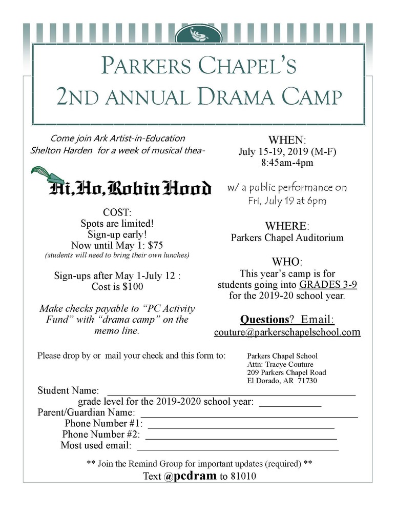 PC Summer Drama Camp 2019