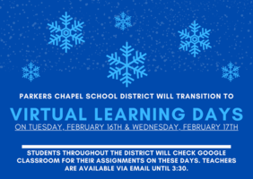 Transition to K-12 Virtual Learning for February 16th-17th