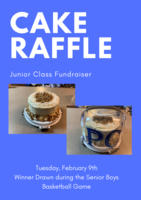 Junior Class to Raffle Off Cake and Carrier at Feb. 9th BBall Game