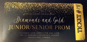 Ticket Information for Junior/Senior Prom on April 10th