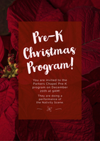 Pre-K Christmas Program