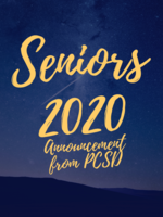 Announcement Concerning Our Senior Class of 2020