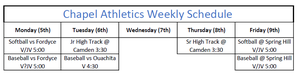 PCHS Athletics Week of April 5th